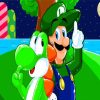 Luigi And Yoshi paint by number