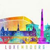 Luxembourg Colorful Poster paint by number