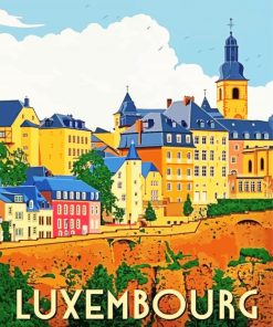 Luxembourg Poster paint by number