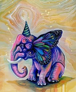 Magical Elephant Animal paint by numbers