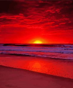Manly Sunrise paint by number