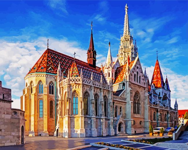 Matthias Church Budapest paint by number