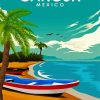 Mexico Cancun Poster paint by number