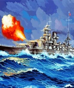Military Navy Battleship paint by numbers