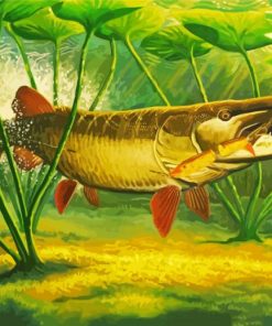 Musky Fish Underwater paint by number