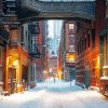 New York Snowy Alley paint by numbers