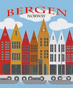 Noway Bergen Poster paint by number