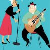 Old Couple Singing paint by numbers