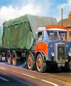 Old Vintage Lorry Truck paint by numbers