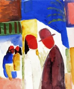 On The Street Macke Art paint by number