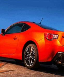 Orange Toyota Car paint by number