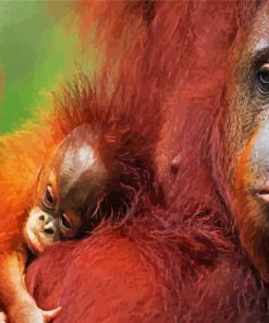 Orangutans Monkey paint by number