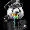 Panda Eating Lollipop paint by number
