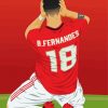 Player Bruno Fernandes paint by numbers