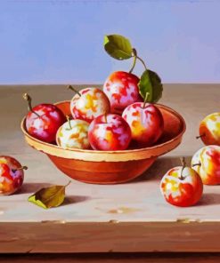 Plums In Terracotta Bowl paint by numbers