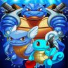 Pokemon Squirtle Evolution paint by number