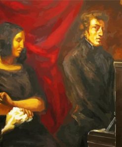 Portrait Of Frédéric Chopin And George Sand paint by numbers
