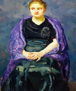 Portrait Of Mink With Violet SABwl By Beckmann paint by number