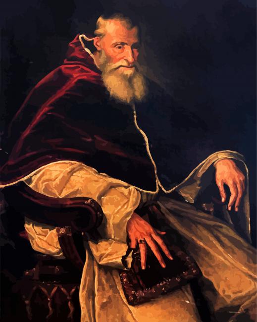 Portrait Of Pope Paul III Tiziano paint by number