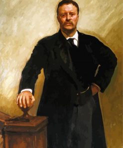 Portrait Of Theodore Roosevelt By Sargent paint by numbers