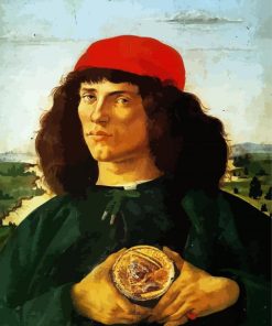 Portrait Of A Man With A Medal Of Cosimo The Elder paint by number