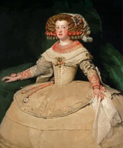 Portrait Of The Infanta Maria Theresa Of Spain By Velazquez paint by number