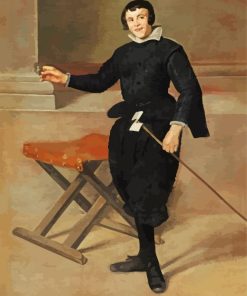 Portrait Of The Jester Calabazas Velazquez paint by number