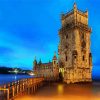 Portugal Belem Tower At Night paint by number