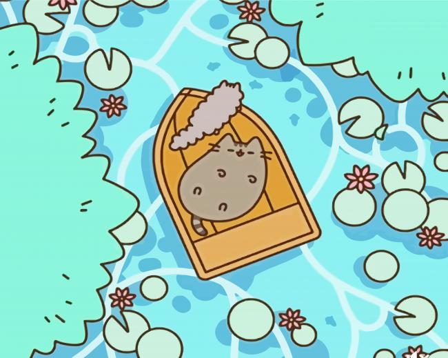 Pusheen Cartoon Cat paint by numbers