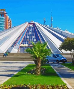 Pyramid Of Tirana paint by numbers