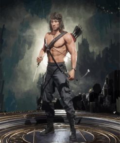 Rambo Sylvester Stallone paint by number