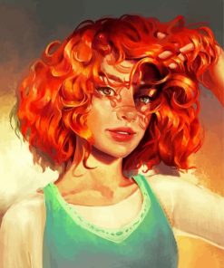 Redhead Girl paint by numbers