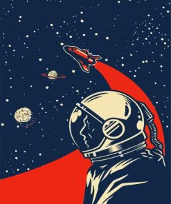 Retro Space paint by number