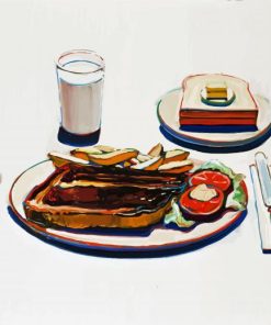 Roast Beef Dinner By Thiebaud paint by number