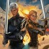 Rowan And Aelin Throne Of Glass paint by number