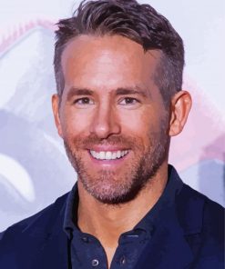 Ryan Reynolds Smiling paint by numbers