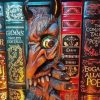 Scary Bookshelf paint by number