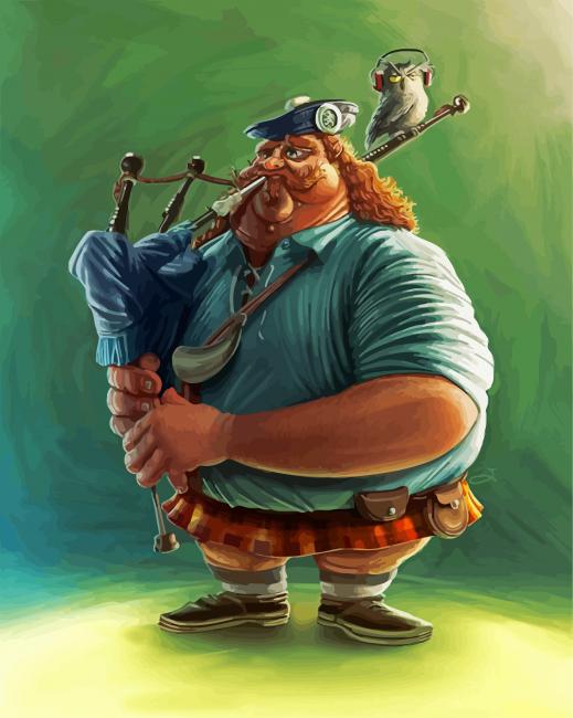Scotish Bagpipe Player paint by number