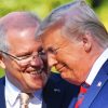 Scott Morrison With Trump paint by numbers