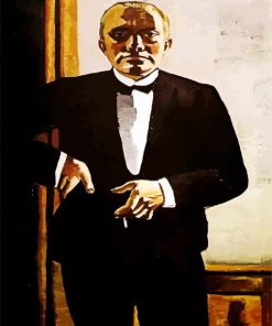 Self Portrait In Tuxedo By Beckmann paint by number