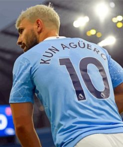 Sergio Agüero In The Stadium paint by numbers