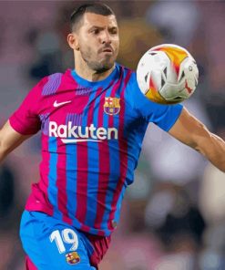 Sergio Agüero With FCB paint by numbers