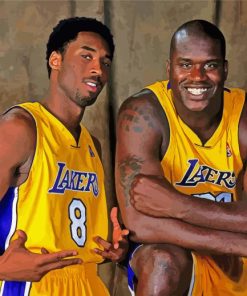Shaquille O Neal And kobe bryant Lakers paint by numbers