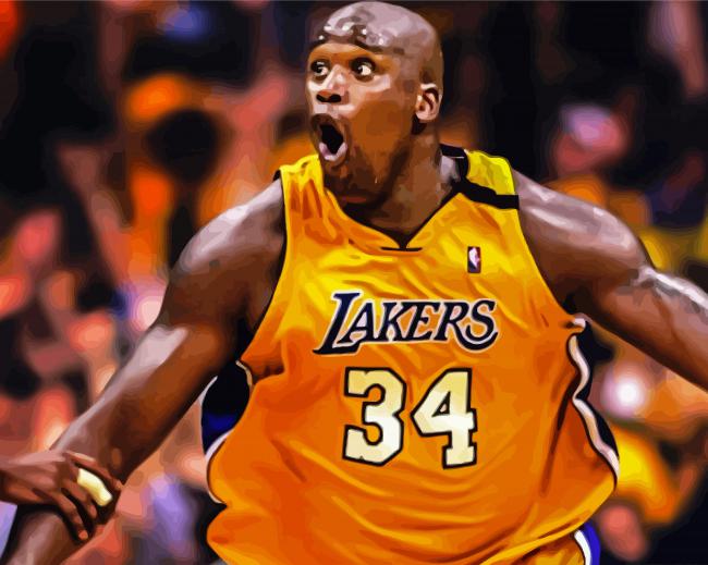 shaquille O Neal Lakers paint by numbers