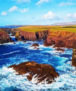 Shetland Islands Seascape paint by numbers