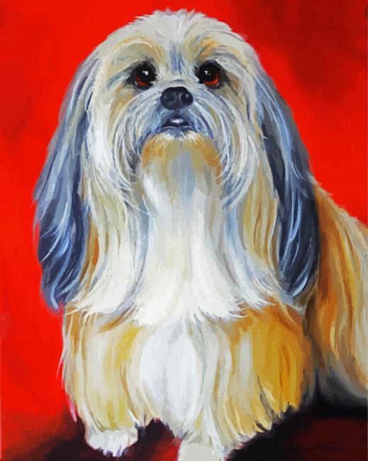 Shih Tzu Dog Art paint by number
