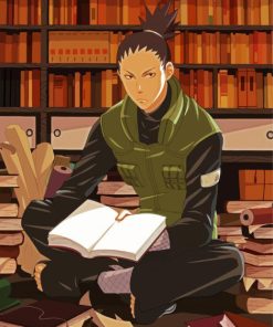Shikamaru Reading Book paint by number
