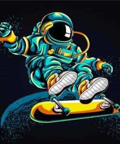 Skater Astronaut paint by number