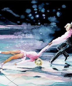Skating Couple Sport paint by numbers