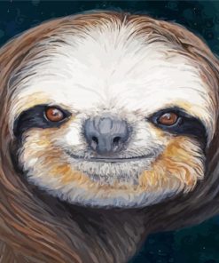Sloth Face paint by number